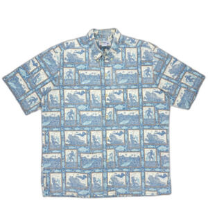 REYN SPOONER Hawaiian Shirt Fisherman Resort VSCO Beachy Boho Y2k 90s Normcore